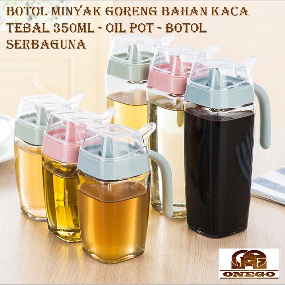 BOTOL MINYAK GORENG BAHAN KACA TEBAL 350ML - OIL POT - BOTOL SERBAGUNA