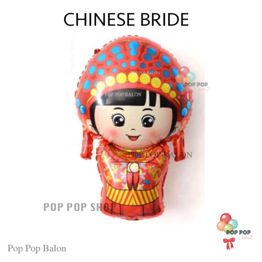 Balon Foil Bride Chinese - Cina Wedding Bridal Pengantin