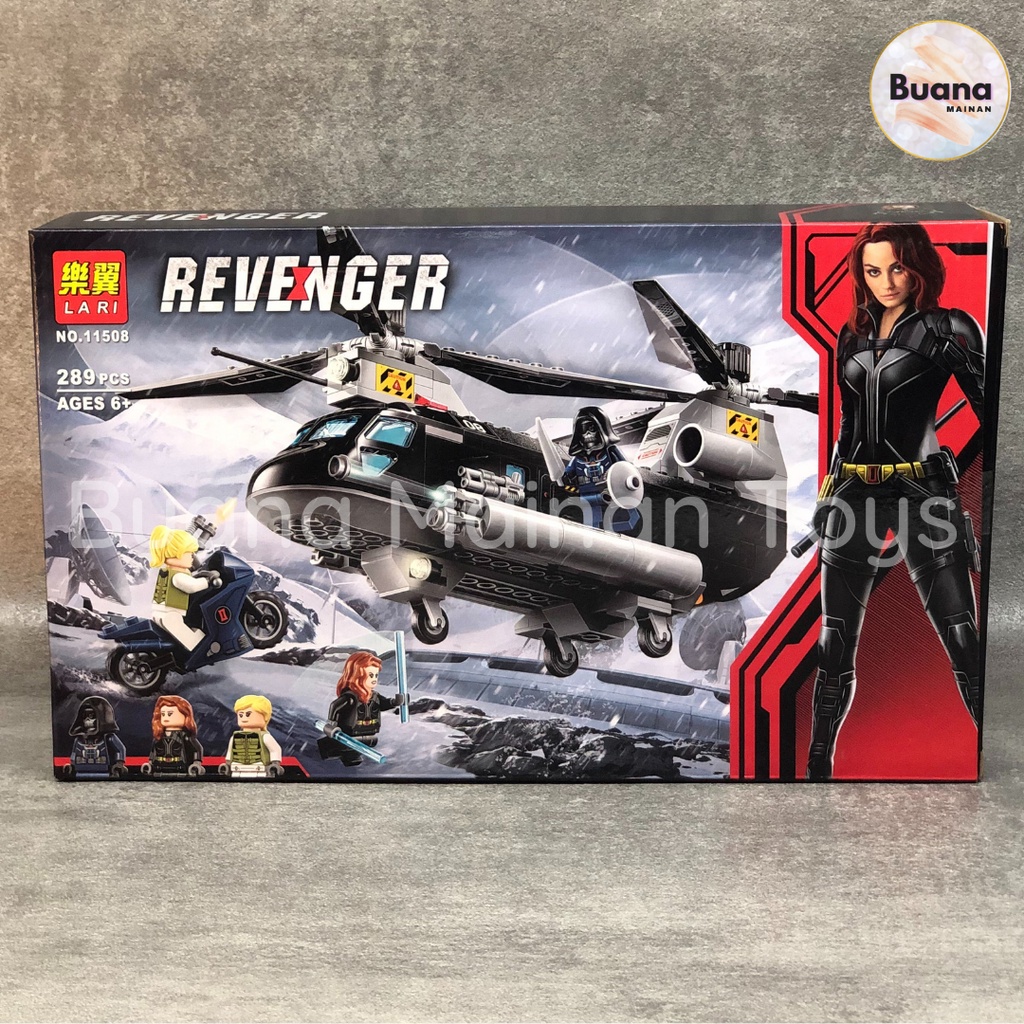 BRICK REVENGER BLACK WIDOW HELI COLD WAR BRICKS MAINAN EDUKASI BALOK BLOCK ANAK 11508