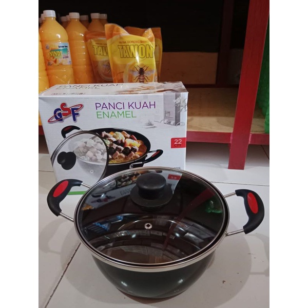Panci kuah enamel GSF