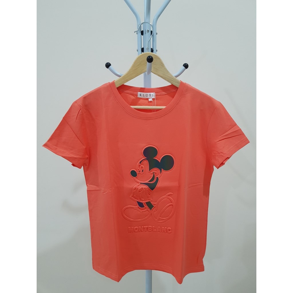 Kloyi Kaos Sablon Timbul Mickey Import Malaysia KL009