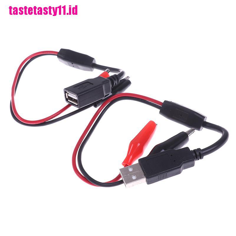 Klip Buaya Kabel USB Ke USB tester Untuk DC Voltage meter