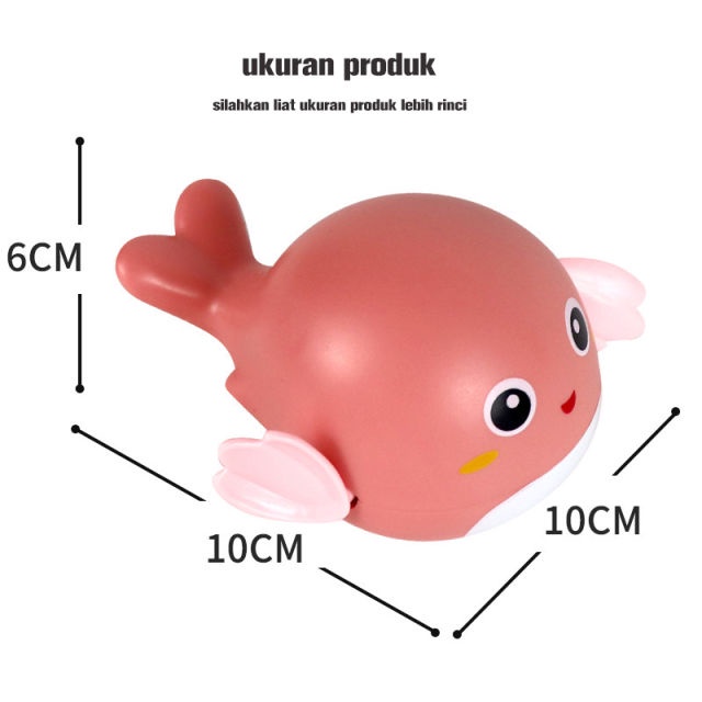 Mocababy Mainan Mandi Anak Bayi Bentuk Karakter Hewan Kecil Dapat Berenang Mainan Mandi Anak Bayi Bentuk dalfin / bath toy bayi / Mainan mandi bayi Jarum Jam-8
