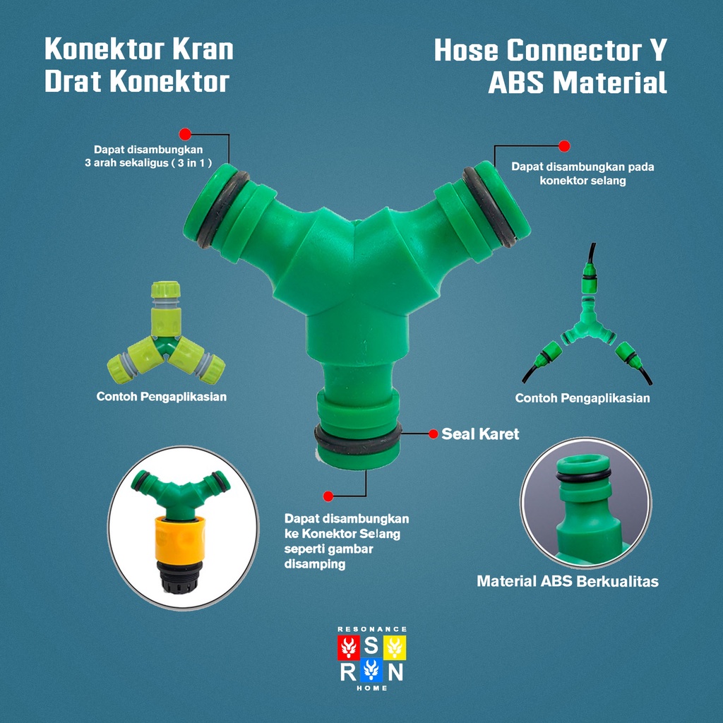 Sambungan Ujung Selang Air Taman / Hose Connector Resonance Home