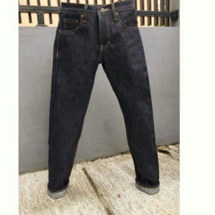 Paling Diminati ORIGINAL FUCKMOUS ✅ DENIM SELVEDGE SHELSTICH 16 OZ BLACK INDIGO / DENIM SELVEDGE ACC