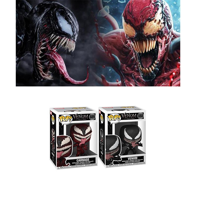 Pop Movies Venom Funko #888mainan Carnage Vinyl Action Figure Model Kolekte