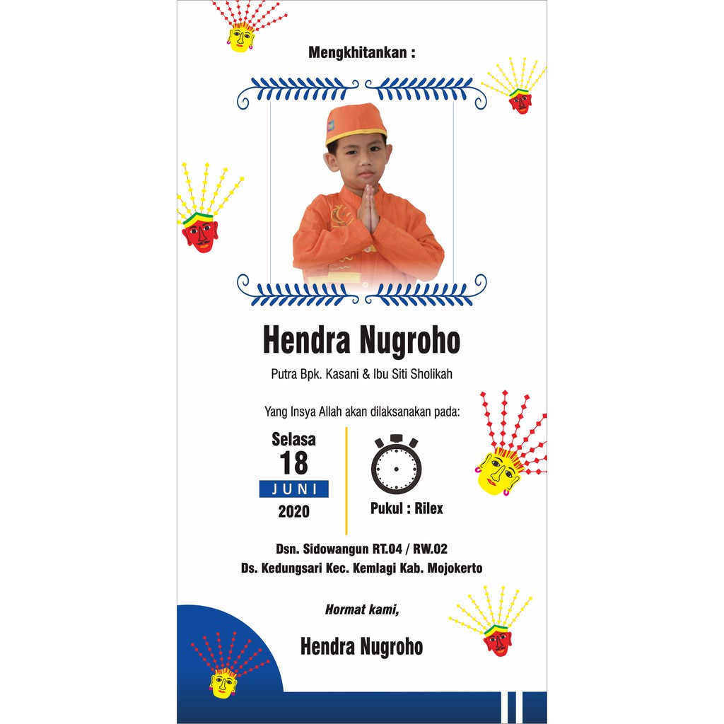 6300 Koleksi Contoh Undangan Khitanan Minimalis Gratis Terbaru