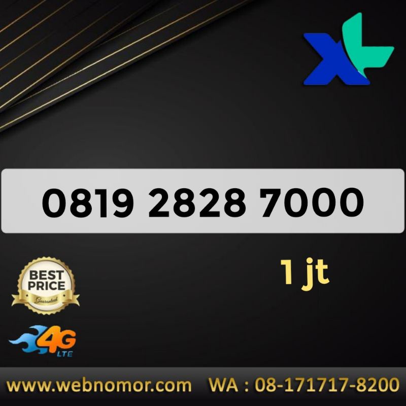 Nomor Cantik XL 819 2828 7000