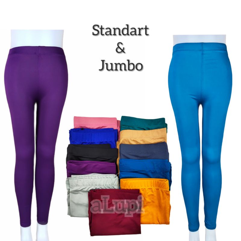 Celana Panjang Lejing legging leging Wanita panjang bahan lentur size standard dan jumbo murah