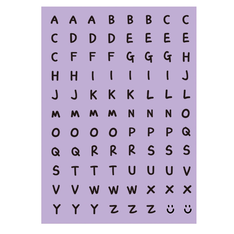 imoda 1Lembar Huruf Inggris & Nomor Stiker Label Stiker Diary Scrapbooking Dekorasi Alat Tulis Sekolah-C