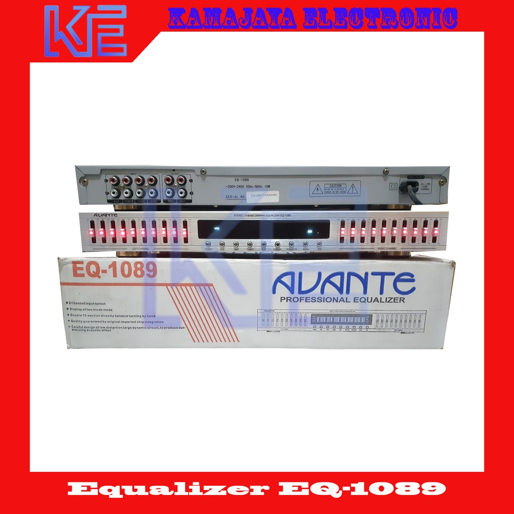 Graphic Equalizer 10 channel Stereo Avante EQ-1089