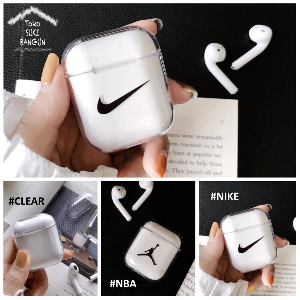 Airpods Case Plastic Mica LOGO Thick Clear Transparent Protector Cover