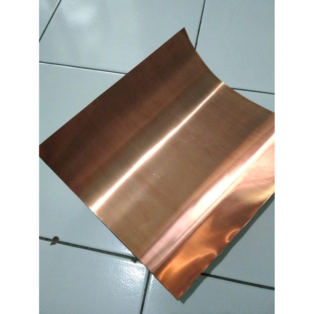 Plat Tembaga Ukuran 30x6cm Tebal 0 3mm Shopee Indonesia