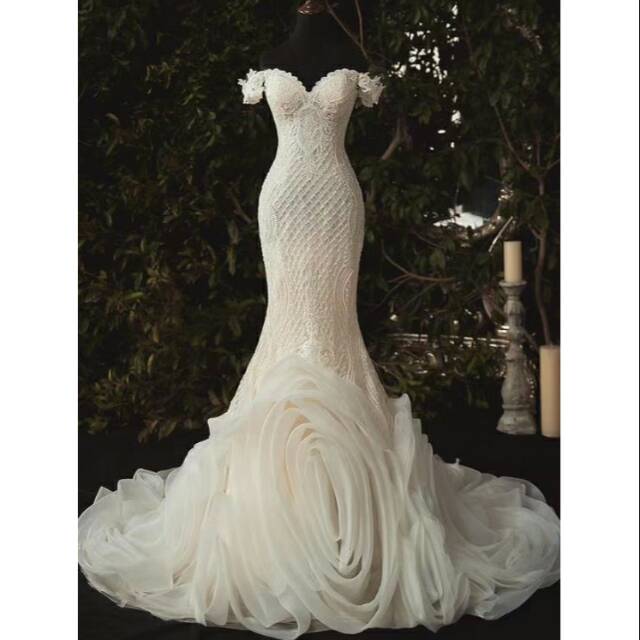 Pre Order gaun pengantin sabrina baju pengantin Mermaid wedding dress import wedding gown new design