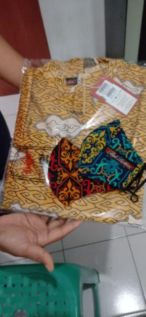 Batik Bali Lestari Dress Batik Wanita Lengan Panjang - Kuning