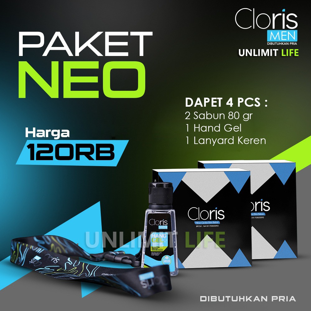 PAKET CLORISMEN CLORIS MEN Original Paket Perawatan Pria Lengkap Skincare Untuk Cowok Sabun Wajah-4