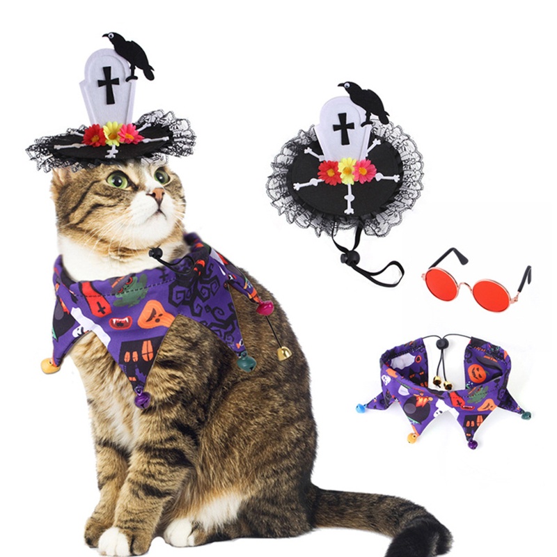 Set Kostum Halloween Untuk Kucing Dan Anjing Kecil