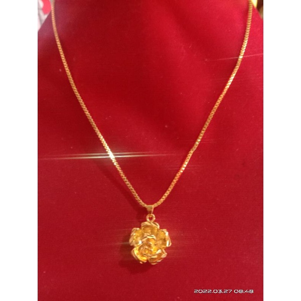 kalung italy melati lapis emas 24k