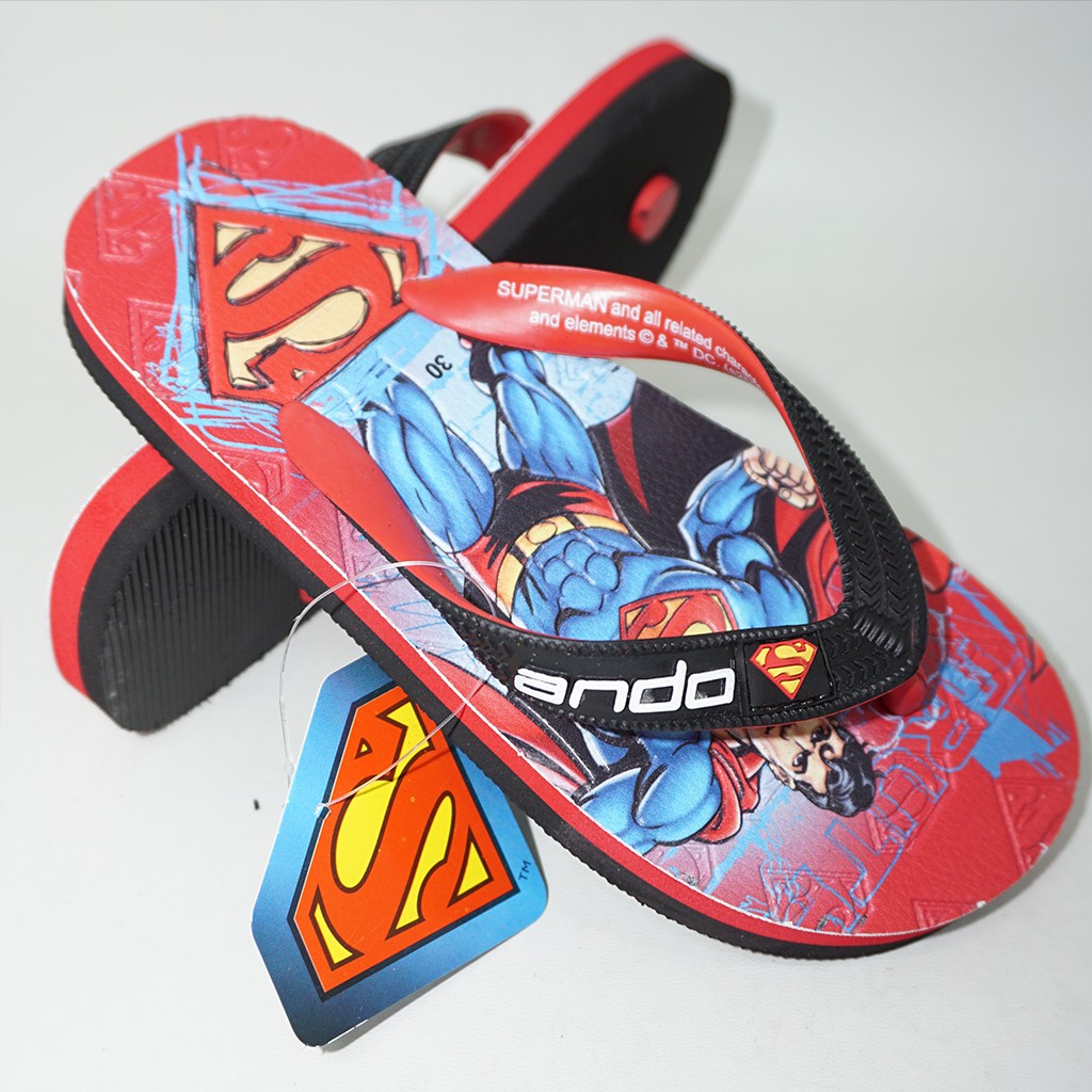 Sandal Jepit Anak Laki Laki Ando Original Superman 310 Merah Termurah