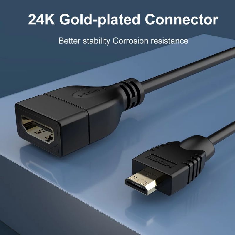 Kabel Mini HDMI Male to HDMI Female 20cm