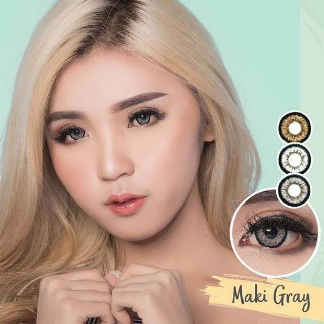 Softlens MAKI GRAY Dream Color 1 / Soflen Maki Dreamcolor / Softlens Dreamcolor Kemasan Botol Kaca