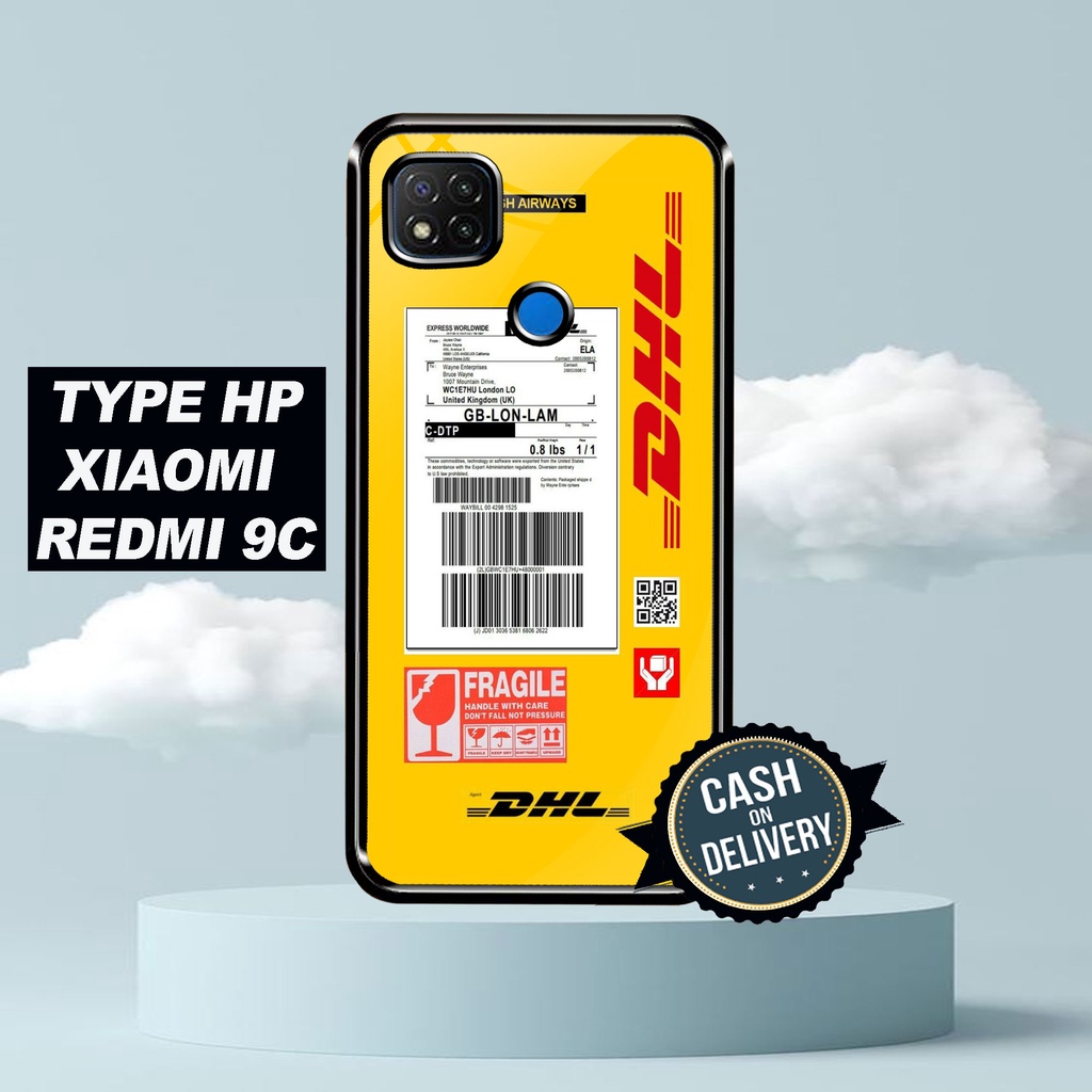 SRC - Case Xiaomi Redmi 9C Motif Airway Dhl Casing Hardcase Glossy 2D Terbaru Silikon Softcase Aero 
