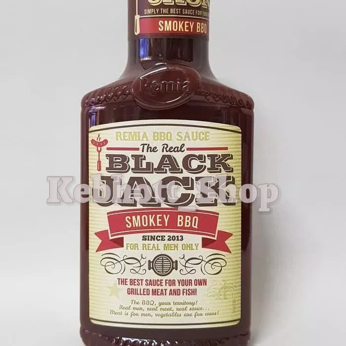 

Remia Barbeque Sauce the real black jack smoke smoked Smokey BBQ 450gr