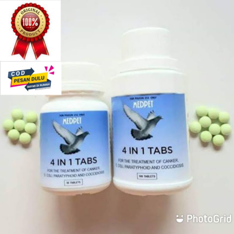 obat merpati 4in1 medpet mengobati merpati kemasan 10butir