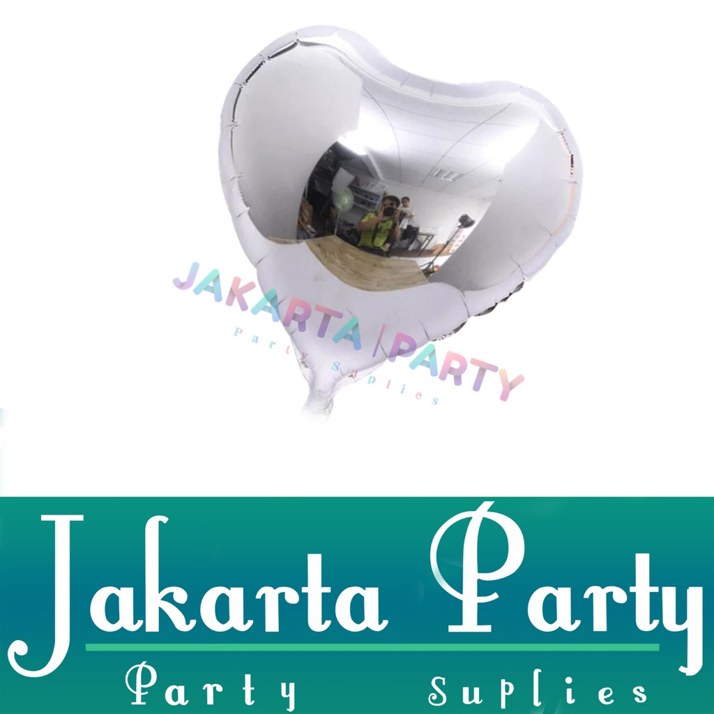 Balon Love Mini Silver / Balon Love / Balon Hati Mini