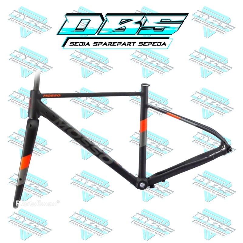 FRAME MOSSO 730 GVL 700X460 BLACK RED DISC BRAKE 700C