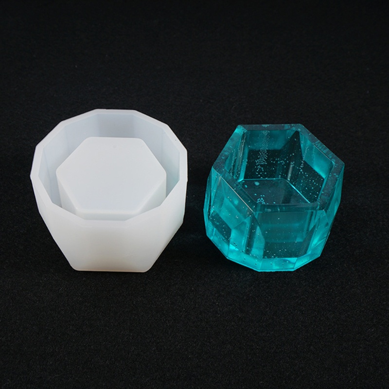 SIY  3 Pcs/Set Crystal Epoxy Resin Mold Round Bowl Hexagon Cup Dishes Casting Silicone Mould DIY Crafts Making Tool