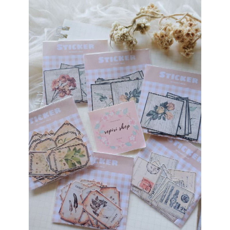 

VEGETABLE VINTAGE STIKER SET | Sticker Vintage die cut