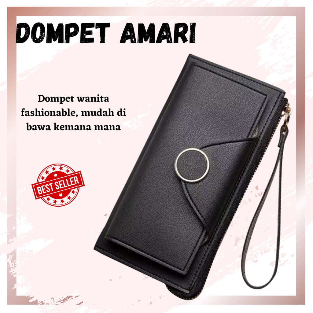 ( BISA COD ) Dompet Lipat Panjang Wanita Dompet AMARI