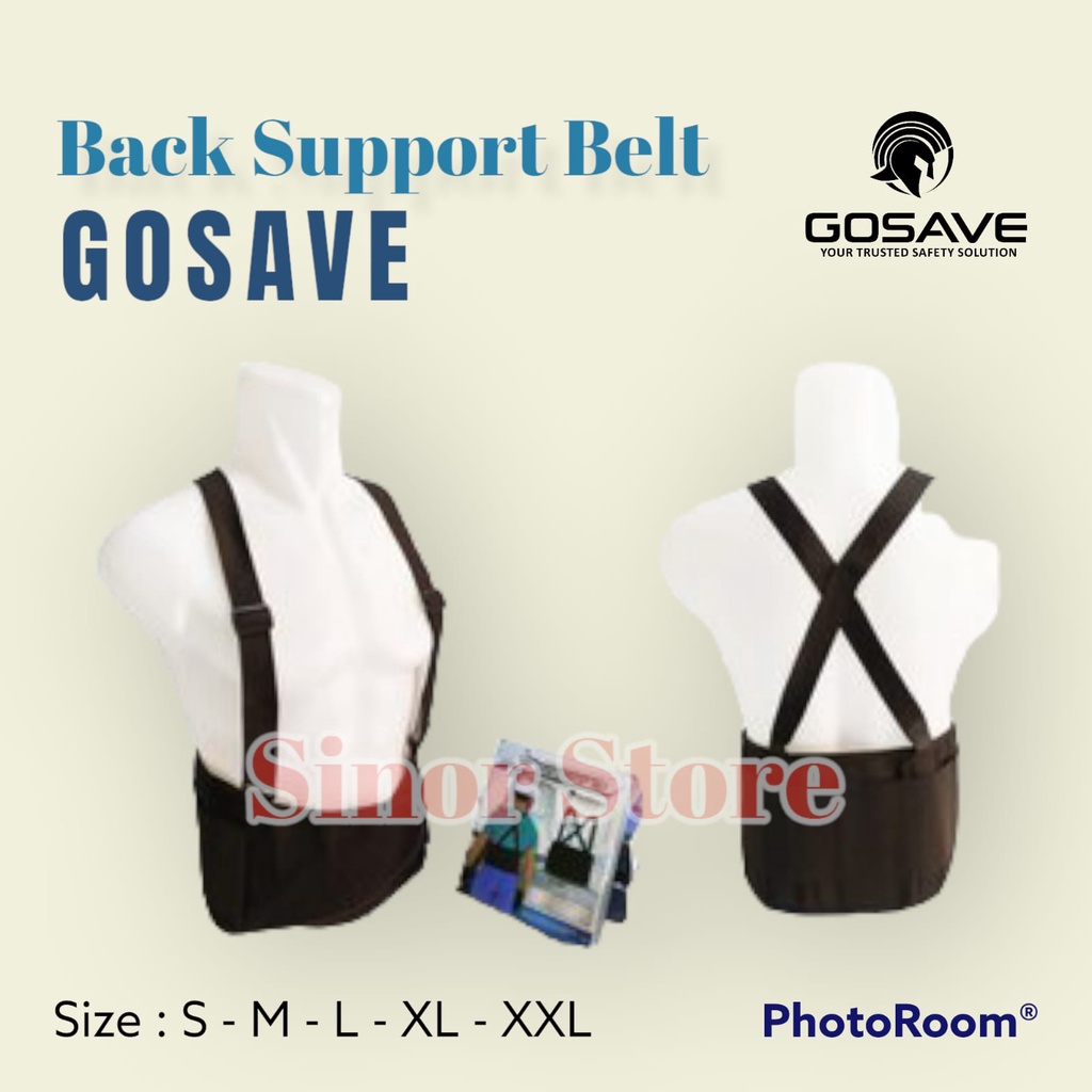 ORIGINAL back Support Belt Safety Belt GOSAVE Sabuk Penyangga Punggung dan Penahan Perut