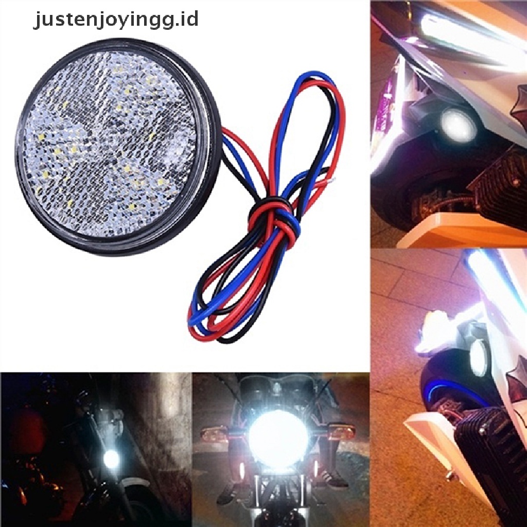 Justenjoyingg.id / 24 SMD Lampu Sein Belakang Motor / Truk / Mobil Bentuk Bulat