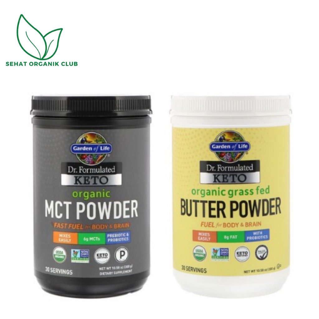 Jual Garden of Life Dr Formulated Keto Organic Grass Fed Butter Powder ; dr formulated Keto MCT