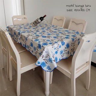 (BIG SIZE) Taplak Meja Makan Kotak Persegi Anti Air Alas PVC / Square Tables Clothes 137x183cm