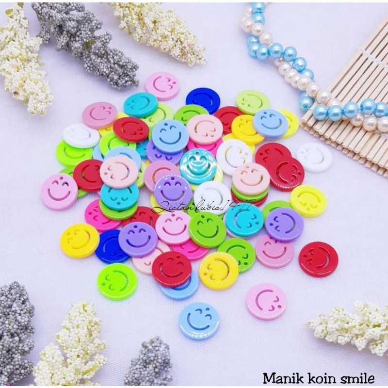 Manik koin smile ecer/1 pcs