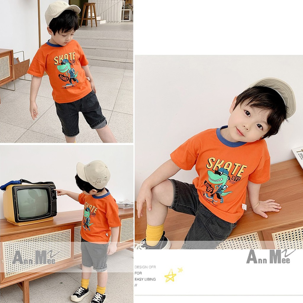 Setelan Anak Laki Laki Skate Crocodile Orange