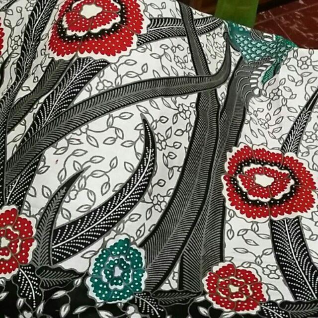 Rm Kain Batik Printing Murah Dan Embos Motif Bunga Daun Ilalang Kain Bahan Baju Cewek Tunik Blus