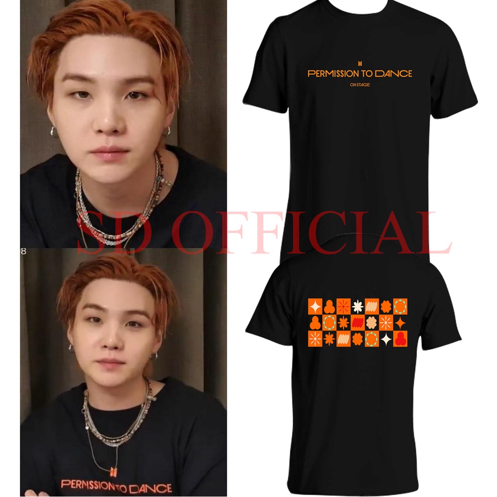 Kaos Bangtan suga permission to dance sablon depan belakang