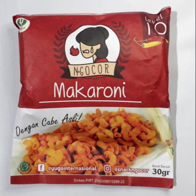 

Makaroni Ngocor Level 10 Rasa Original Snack Pedas Murah