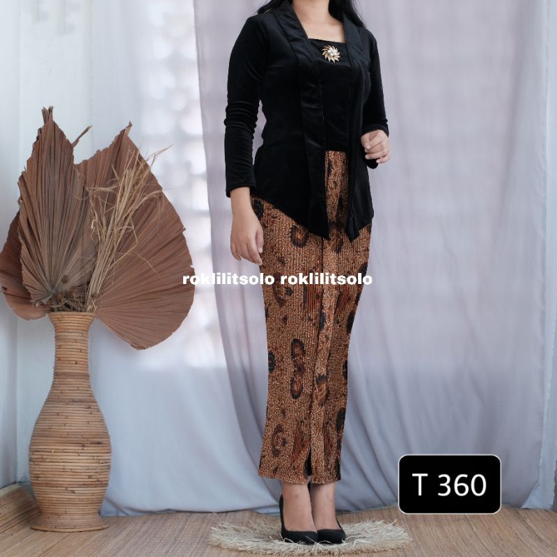 Rok langsung pakai / plisket batik T 360/ rok plisket / rok batik kondangan / rok wiru