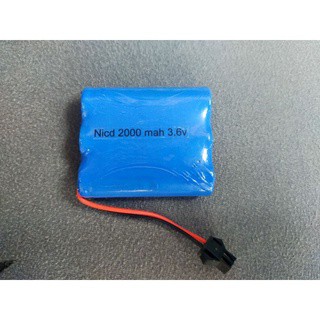 Batrai Rakit AA NICD 2000mah 7,4V Soket Hitam Buat Mainan Mobil Remote Control