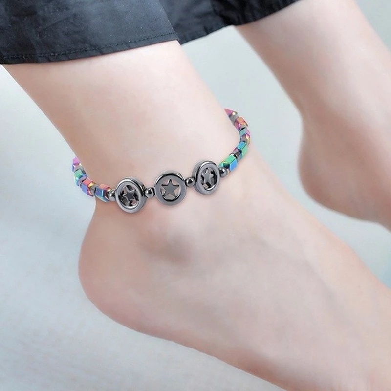 Gelang Obsidian Vintage Untuk Pria Dan Wanita Universal Kesehatan Ankle Chain Jewelry Decoration