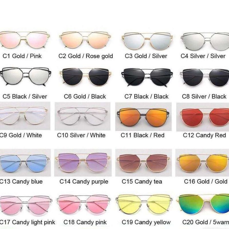 CC (KM19) Kacamata wanita gaya vintage kacamata fashion wanita sunglasses