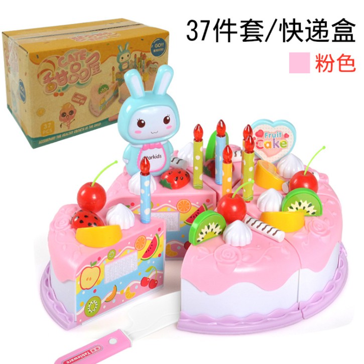 J3 - Mainan Kue Ulang Fruit Cake Birthday 37Pcs