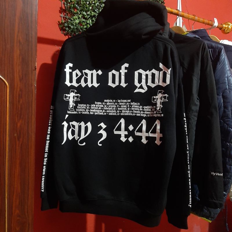 hoodie fear of god x jay z tour second bekas