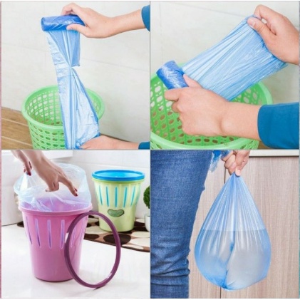 plastik sampah roll besar ukuran 45 x 50 cm kantong tong sampah dapur gulung isi 20 lembar