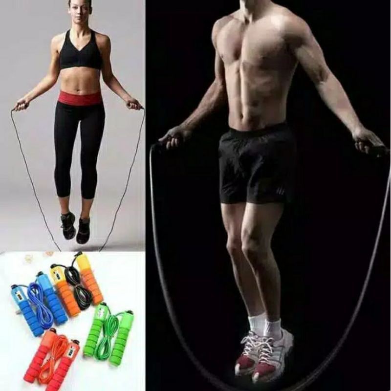 Skipping Jump Rope - Alat Lompat Tali Dengan Counter Hitung Putar - Tali Skipping